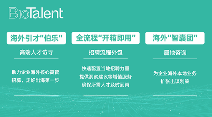 猎头公司kdpay钱包(中国)国际的海外分支团队BioTalent专注于生命健康领域的人才服务